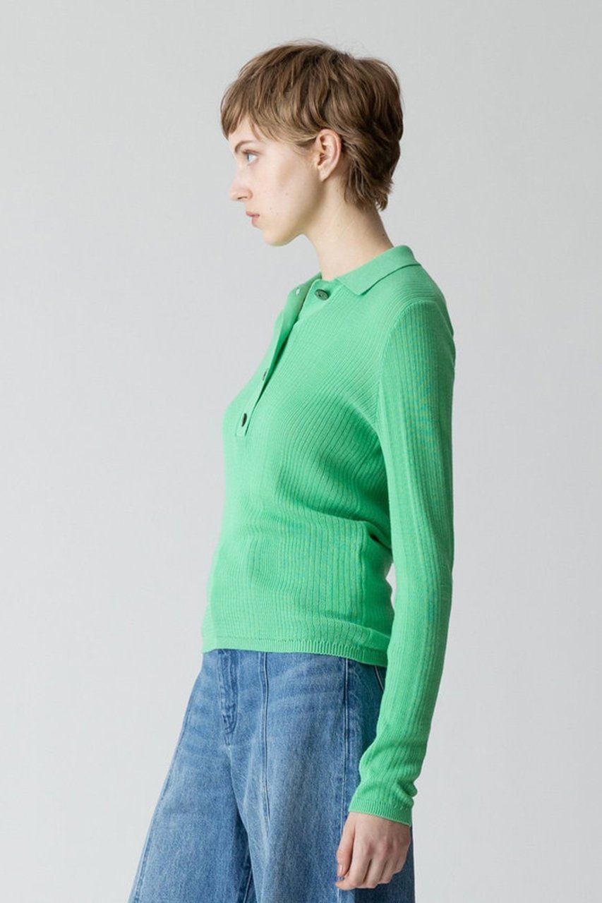 【アルアバイル/allureville】のランダムストライプニットポロ 人気、トレンドファッション・服の通販 founy(ファニー) 　ファッション　Fashion　レディースファッション　Fashion for Women　トップス・カットソー　Cut & Sew Tops　ニット　Knit Tops & Sweaters　カジュアルプルオーバー・ニットトップス　Pullovers & Knit Tops / Casual Pullovers　シアー　Sheer, See-Through　フィット　Fit, Slim Fit　再入荷　Restock / Back in Stock　other-7|ID: prp329100004822326 ipo3291000000035054610