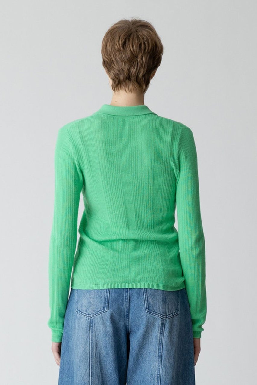 【アルアバイル/allureville】のランダムストライプニットポロ 人気、トレンドファッション・服の通販 founy(ファニー) 　ファッション　Fashion　レディースファッション　Fashion for Women　トップス・カットソー　Cut & Sew Tops　ニット　Knit Tops & Sweaters　カジュアルプルオーバー・ニットトップス　Pullovers & Knit Tops / Casual Pullovers　シアー　Sheer, See-Through　フィット　Fit, Slim Fit　再入荷　Restock / Back in Stock　other-8|ID: prp329100004822326 ipo3291000000035054611