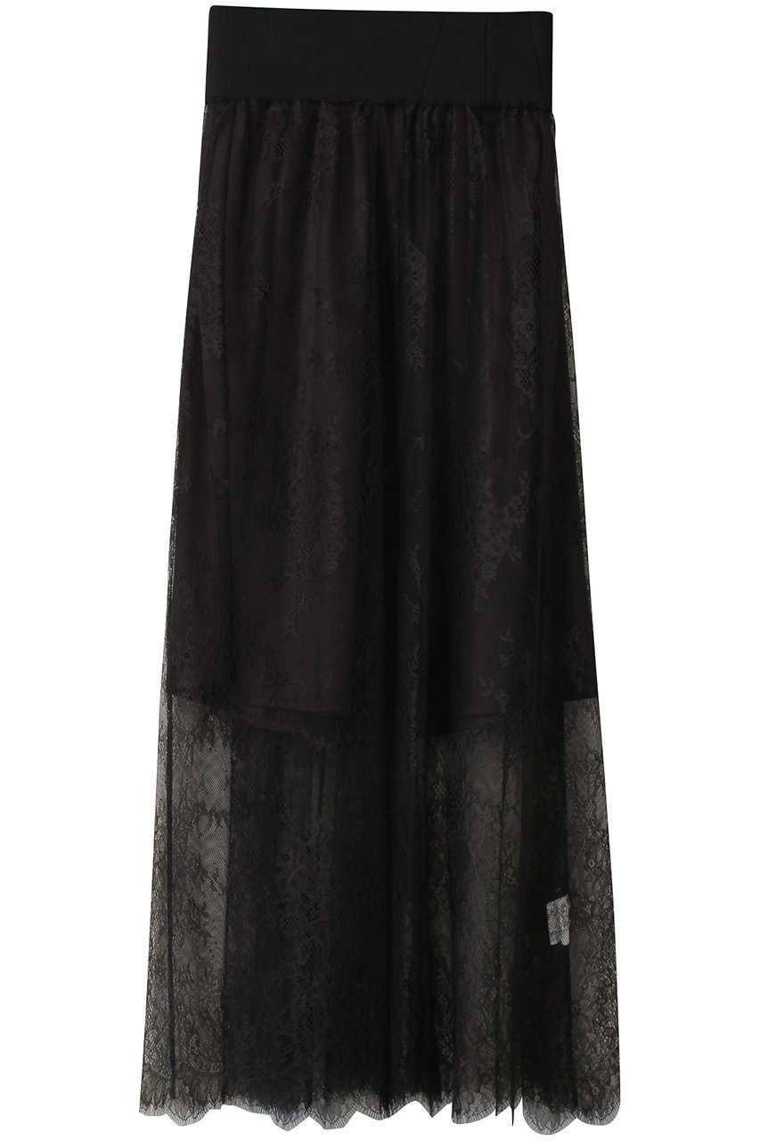 【アルアバイル/allureville】のフラワーレースシースルースカート インテリア・キッズ・メンズ・レディースファッション・服の通販 founy(ファニー) 　ファッション　Fashion　レディースファッション　Fashion for Women　スカート　Skirts　ロングスカート　Long Skirts / Maxi & Midi Skirts　おすすめ　Recommended / Our Picks　デニム　Denim, Jeans Material　トレンカ　Treggings, Stirrup Leggings　ドレープ　Drape, Draping Fabric　ペチコート　Petticoat, Underskirt　レース　Lace, Lace Fabric　ロング　Long, Long-Length　エレガント 上品　Elegant　再入荷　Restock / Back in Stock　ブラック|ID: prp329100004822327 ipo3291000000035054613