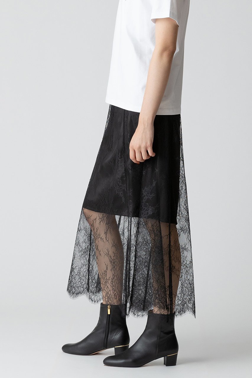 【アルアバイル/allureville】のフラワーレースシースルースカート 人気、トレンドファッション・服の通販 founy(ファニー) 　ファッション　Fashion　レディースファッション　Fashion for Women　スカート　Skirts　ロングスカート　Long Skirts / Maxi & Midi Skirts　おすすめ　Recommended / Our Picks　デニム　Denim, Jeans Material　トレンカ　Treggings, Stirrup Leggings　ドレープ　Drape, Draping Fabric　ペチコート　Petticoat, Underskirt　レース　Lace, Lace Fabric　ロング　Long, Long-Length　エレガント 上品　Elegant　再入荷　Restock / Back in Stock　other-7|ID: prp329100004822327 ipo3291000000035054619