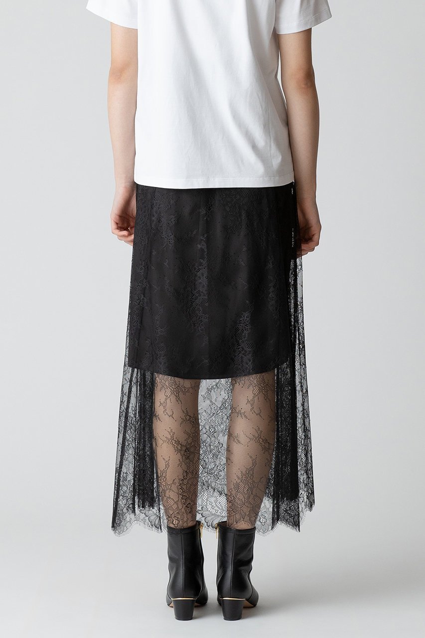 【アルアバイル/allureville】のフラワーレースシースルースカート 人気、トレンドファッション・服の通販 founy(ファニー) 　ファッション　Fashion　レディースファッション　Fashion for Women　スカート　Skirts　ロングスカート　Long Skirts / Maxi & Midi Skirts　おすすめ　Recommended / Our Picks　デニム　Denim, Jeans Material　トレンカ　Treggings, Stirrup Leggings　ドレープ　Drape, Draping Fabric　ペチコート　Petticoat, Underskirt　レース　Lace, Lace Fabric　ロング　Long, Long-Length　エレガント 上品　Elegant　再入荷　Restock / Back in Stock　other-8|ID: prp329100004822327 ipo3291000000035054620