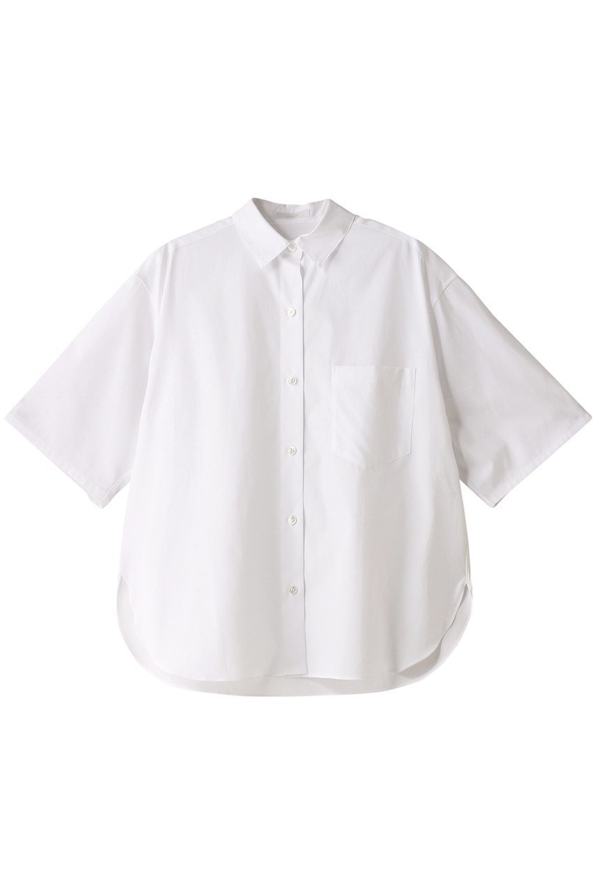 【アルアバイル/allureville】のCブロードオーバーシャツ インテリア・キッズ・メンズ・レディースファッション・服の通販 founy(ファニー) 　ファッション　Fashion　レディースファッション　Fashion for Women　トップス・カットソー　Cut & Sew Tops　シャツ・ブラウス・オフィスカジュアル　Elegant Blouses & Button-Ups　ショート　Short, Short Length　スリーブ　Sleeve, Long Sleeve / Short Sleeve　ファブリック　Fabric, Textile　ボックス　Boxy, Box Shape　エレガント 上品　Elegant　再入荷　Restock / Back in Stock　ホワイト|ID: prp329100004822328 ipo3291000000035054631