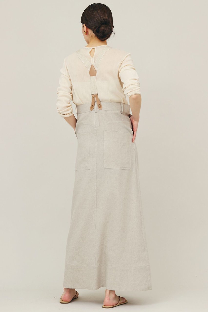 【カレンソロジー/Curensology】のリネンサスペンダースカート 人気、トレンドファッション・服の通販 founy(ファニー) 　ファッション　Fashion　レディースファッション　Fashion for Women　スカート　Skirts　ロングスカート　Long Skirts / Maxi & Midi Skirts　おすすめ　Recommended / Our Picks　サスペンダー　Suspenders, Braces　ストレッチ　Stretch, Stretchy Fabric　マキシ　Maxi, Full Length　リネン　Linen, Linen Fabric　ロング　Long, Long-Length　再入荷　Restock / Back in Stock　other-4|ID: prp329100004822329 ipo3291000000035054704