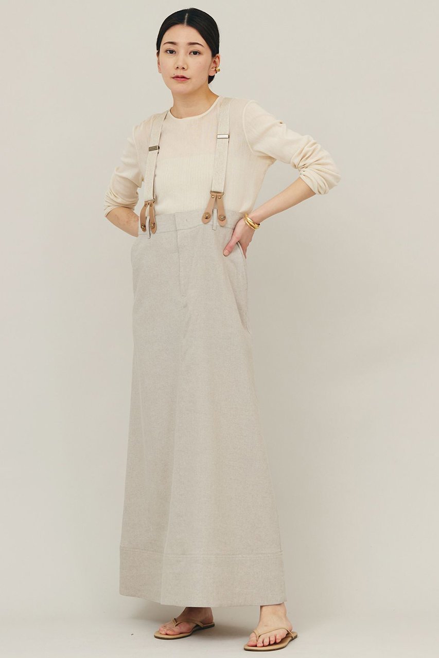 【カレンソロジー/Curensology】のリネンサスペンダースカート インテリア・キッズ・メンズ・レディースファッション・服の通販 founy(ファニー) 　ファッション　Fashion　レディースファッション　Fashion for Women　スカート　Skirts　ロングスカート　Long Skirts / Maxi & Midi Skirts　おすすめ　Recommended / Our Picks　サスペンダー　Suspenders, Braces　ストレッチ　Stretch, Stretchy Fabric　マキシ　Maxi, Full Length　リネン　Linen, Linen Fabric　ロング　Long, Long-Length　ナチュラル|ID: prp329100004822329 ipo3291000000035782237