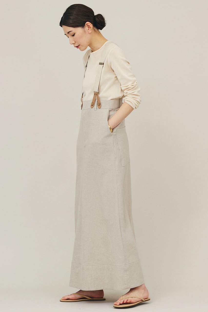 【カレンソロジー/Curensology】のリネンサスペンダースカート 人気、トレンドファッション・服の通販 founy(ファニー) 　ファッション　Fashion　レディースファッション　Fashion for Women　スカート　Skirts　ロングスカート　Long Skirts / Maxi & Midi Skirts　おすすめ　Recommended / Our Picks　サスペンダー　Suspenders, Braces　ストレッチ　Stretch, Stretchy Fabric　マキシ　Maxi, Full Length　リネン　Linen, Linen Fabric　ロング　Long, Long-Length　other-3|ID: prp329100004822329 ipo3291000000035782239