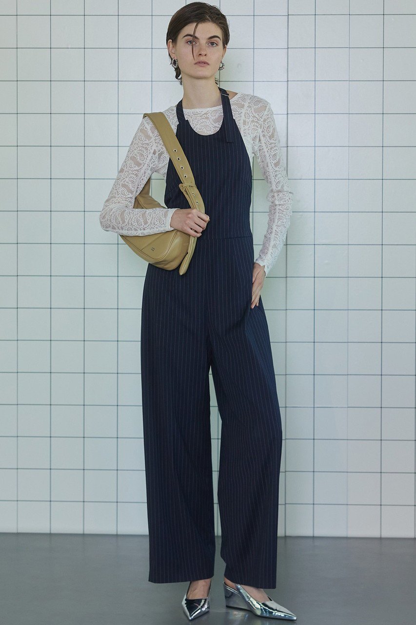 【メゾンスペシャル/MAISON SPECIAL】のAmerican Sleeve Stripe Jumpsuit/アメスリストライプジャンプスーツ 人気、トレンドファッション・服の通販 founy(ファニー) 　ファッション　Fashion　レディースファッション　Fashion for Women　パンツ　Pants & Trousers　インナー　Innerwear　春　Spring　シャーリング　Shirring, Ruched　ショート　Short, Short Length　ジャケット　Jacket, Outerwear　ストライプ　Stripe, Striped Pattern　スーツ　Suit, Formalwear　ボレロ　Bolero, Short Cardigan　リラックス　Relax, Relaxed Fit　ロング　Long, Long-Length　再入荷　Restock / Back in Stock　夏　Summer　エレガント 上品　Elegant　other-6|ID: prp329100004822330 ipo3291000000035054728