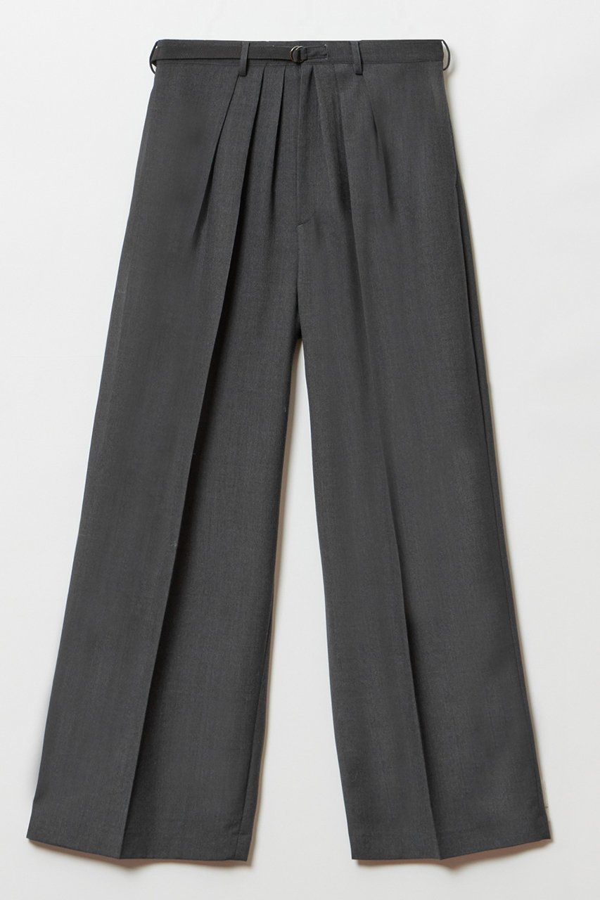 【アルアバイル/allureville】のギャバタックモダンワイドパンツ インテリア・キッズ・メンズ・レディースファッション・服の通販 founy(ファニー) 　ファッション　Fashion　レディースファッション　Fashion for Women　パンツ　Pants & Trousers　グログラン　Grosgrain, Grosgrain Ribbon　フォルム　Silhouette, Form　フロント　Front, Front Design　ワイド　Wide, Wide Fit　秋　Autumn　チャコールグレー|ID: prp329100004822332 ipo3291000000035360958