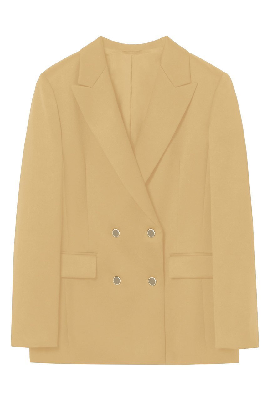 【アナイ/ANAYI】のウールサテンダブル ジャケット 人気、トレンドファッション・服の通販 founy(ファニー) 　ファッション　Fashion　レディースファッション　Fashion for Women　アウター　Coat / Outerwear Collection　レディースジャケット・軽アウター　Jackets　おすすめ　Recommended / Our Picks　サテン　Satin, Glossy Fabric　ジャケット　Jacket, Outerwear　スタイリッシュ　Stylish, Fashionable　ストレート　Straight, Straight Cut　スーツ　Suit, Formalwear　ダブル　Double, Double-Breasted　メタル　Metal, Metal Parts　エレガント 上品　Elegant　 other-1|ID: prp329100004822336 ipo3291000000035950106