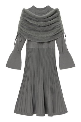 【アナイ/ANAYI】 フェザーケープ付き ワンピース人気、トレンドファッション・服の通販 founy(ファニー) ファッション Fashion レディースファッション Fashion for Women ワンピース Dresses チュニック Tunic Tops & Dresses エレガント 上品 Elegant セットアップ Set-Up, Coordinated Outfit チュニック Tunic, Long Top フィット Fit, Slim Fit フェザー Feather, Feather Detail フェザーヤーン Feather Yarn, Fluffy Yarn フレア Flare, Flared リブニット Rib Knit, Ribbed Knit 再入荷 Restock / Back in Stock |ID:prp329100004822338