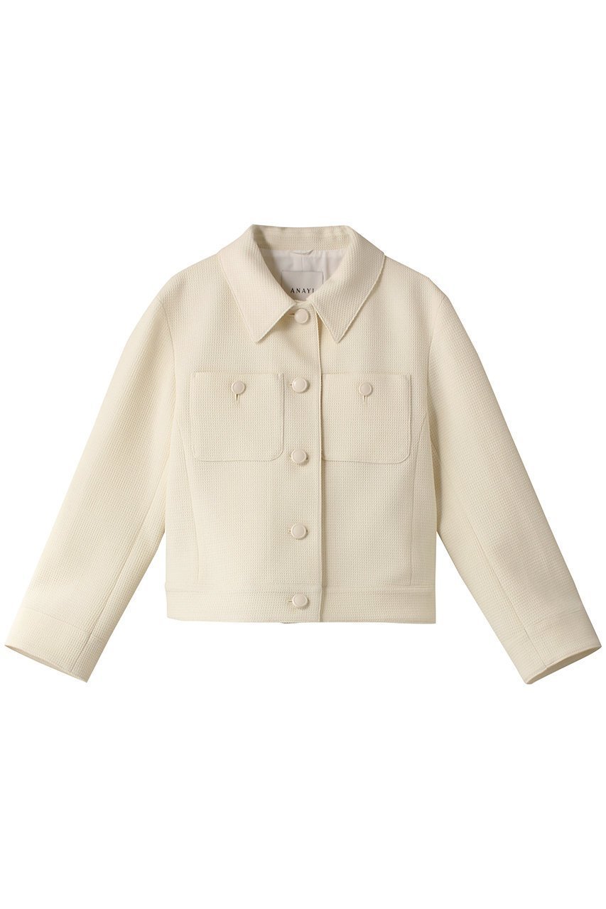 【アナイ/ANAYI】のワッフルツイードポケットジャケット インテリア・キッズ・メンズ・レディースファッション・服の通販 founy(ファニー) 　ファッション　Fashion　レディースファッション　Fashion for Women　アウター　Coat / Outerwear Collection　レディースジャケット・軽アウター　Jackets　インナー　Innerwear　クラシカル　Classical, Vintage-Inspired　ジャケット　Jacket, Outerwear　セットアップ　Set-Up, Coordinated Outfit　ツイード　Twill, Twill Weave　ミドル　Middle Length, Mid Height　リラックス　Relax, Relaxed Fit　ワッフル　Waffle, Waffle Knit　再入荷　Restock / Back in Stock　夏　Summer　ホワイト|ID: prp329100004822339 ipo3291000000035055285