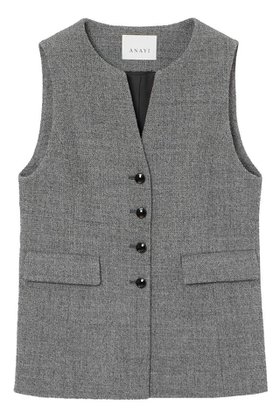 【アナイ/ANAYI】 ワッフルツイードショートペプラムジレ人気、トレンドファッション・服の通販 founy(ファニー) ファッション Fashion レディースファッション Fashion for Women アウター Coat / Outerwear Collection レディースジャケット・軽アウター Jackets おすすめ Recommended / Our Picks クラシカル Classical, Vintage-Inspired ジャケット Jacket, Outerwear セットアップ Set-Up, Coordinated Outfit ツイード Twill, Twill Weave バランス Balance, Style Balance ベスト Vest, Waistcoat ペプラム Peplum, Flared Hem ワッフル Waffle, Waffle Knit 再入荷 Restock / Back in Stock 夏 Summer |ID:prp329100004822340