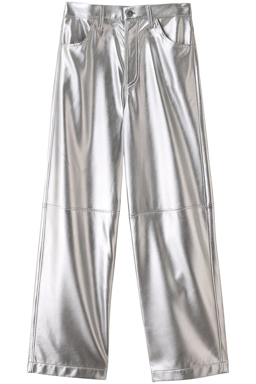 【メゾンスペシャル/MAISON SPECIAL】のフェイクレザーワイドストレートパンツ インテリア・キッズ・メンズ・レディースファッション・服の通販 founy(ファニー) 　ファッション　Fashion　レディースファッション　Fashion for Women　パンツ　Pants & Trousers　2023年　2023　2023-2024秋冬・A/W　Autumn/Winter 2023–24 AW23–24　フェイクレザー　Faux Leather, PU Leather　ワイド　Wide, Wide Fit　夏　Summer　防寒　Cold Protection, Winter-Ready　SLV(シルバー)|ID: prp329100004822356 ipo3291000000035056395