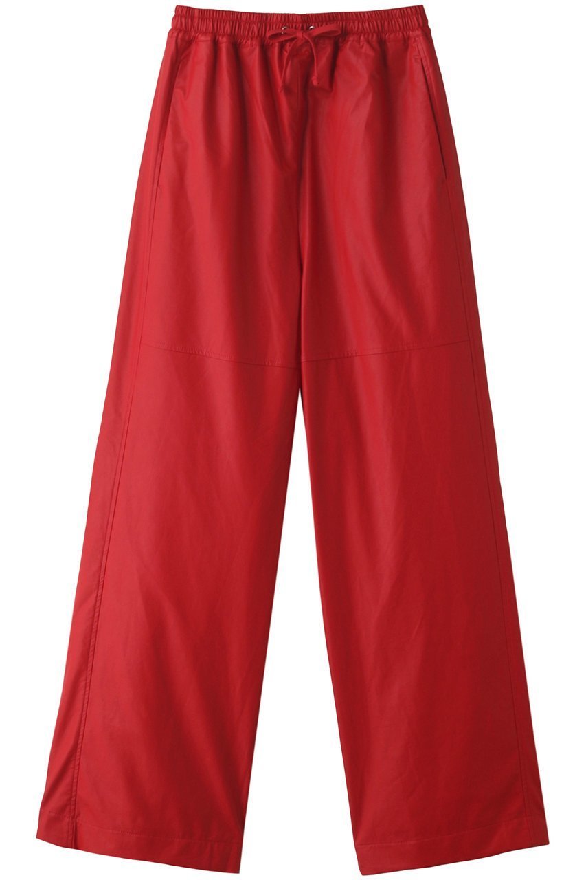 【メゾンスペシャル/MAISON SPECIAL】のフェイクレザーイージーパンツ インテリア・キッズ・メンズ・レディースファッション・服の通販 founy(ファニー) 　ファッション　Fashion　レディースファッション　Fashion for Women　パンツ　Pants & Trousers　ストレート　Straight, Straight Cut　フェイクレザー　Faux Leather, PU Leather　ワイド　Wide, Wide Fit　A/W・秋冬　Autumn/Winter　防寒　Cold Protection, Winter-Ready　RED(レッド)|ID: prp329100004822361 ipo3291000000035056494