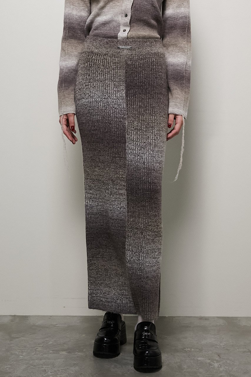 【プランク プロジェクト/PRANK PROJECT】のカスリニットスカート/Blur Knit Skirt インテリア・キッズ・メンズ・レディースファッション・服の通販 founy(ファニー) 　ファッション　Fashion　レディースファッション　Fashion for Women　スカート　Skirts　ロングスカート　Long Skirts / Maxi & Midi Skirts　スリット　Slit, Slit Detail　センター　Center, Center Line　ロング　Long, Long-Length　冬　Winter / This Winter　BRN(ブラウン)|ID: prp329100004822366 ipo3291000000035057103