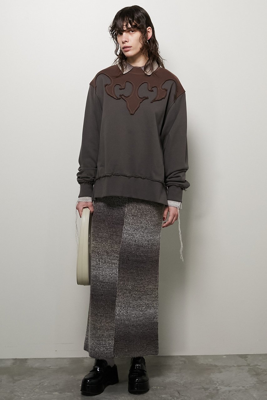 【プランク プロジェクト/PRANK PROJECT】のカスリニットスカート/Blur Knit Skirt 人気、トレンドファッション・服の通販 founy(ファニー) 　ファッション　Fashion　レディースファッション　Fashion for Women　スカート　Skirts　ロングスカート　Long Skirts / Maxi & Midi Skirts　スリット　Slit, Slit Detail　センター　Center, Center Line　ロング　Long, Long-Length　冬　Winter / This Winter　other-2|ID: prp329100004822366 ipo3291000000035057104