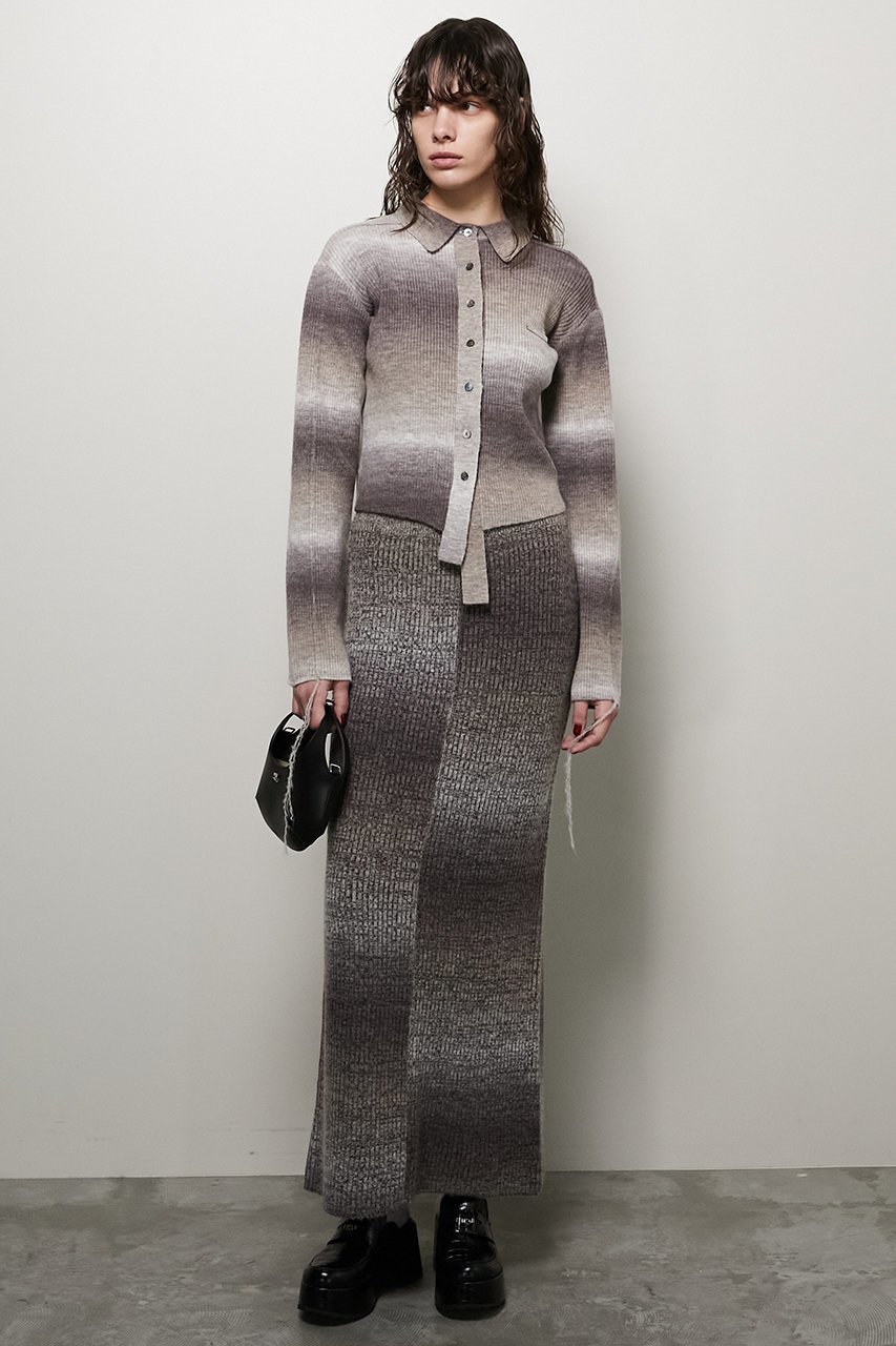 【プランク プロジェクト/PRANK PROJECT】のカスリニットスカート/Blur Knit Skirt 人気、トレンドファッション・服の通販 founy(ファニー) 　ファッション　Fashion　レディースファッション　Fashion for Women　スカート　Skirts　ロングスカート　Long Skirts / Maxi & Midi Skirts　スリット　Slit, Slit Detail　センター　Center, Center Line　ロング　Long, Long-Length　冬　Winter / This Winter　other-3|ID: prp329100004822366 ipo3291000000035057105