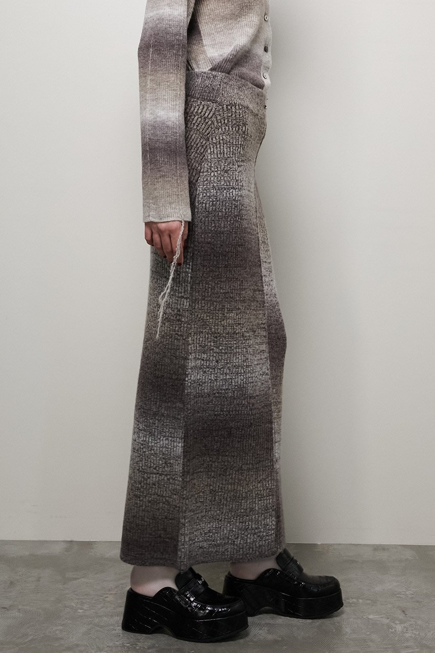 【プランク プロジェクト/PRANK PROJECT】のカスリニットスカート/Blur Knit Skirt 人気、トレンドファッション・服の通販 founy(ファニー) 　ファッション　Fashion　レディースファッション　Fashion for Women　スカート　Skirts　ロングスカート　Long Skirts / Maxi & Midi Skirts　スリット　Slit, Slit Detail　センター　Center, Center Line　ロング　Long, Long-Length　冬　Winter / This Winter　other-7|ID: prp329100004822366 ipo3291000000035057109