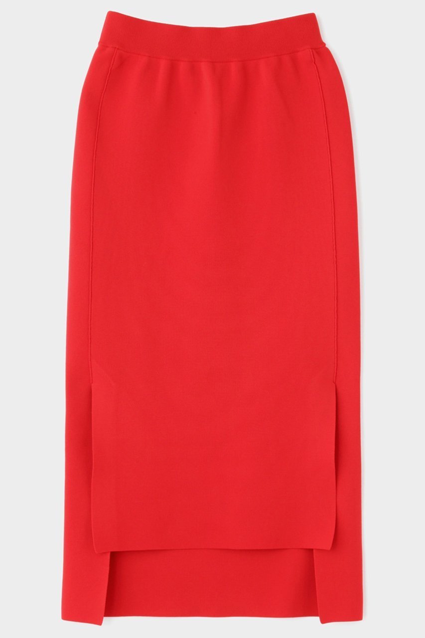 【ル フィル/LE PHIL】のライトドライニットスカート インテリア・キッズ・メンズ・レディースファッション・服の通販 founy(ファニー) ファッション Fashion レディースファッション Fashion for Women スカート Skirts ロングスカート Long Skirts / Maxi & Midi Skirts スリット Slit, Slit Detail ミラノリブ Milano Rib, Milano Stitch ロング Long, Long-Length レッド|ID: prp329100004822369 ipo3291000000035057216