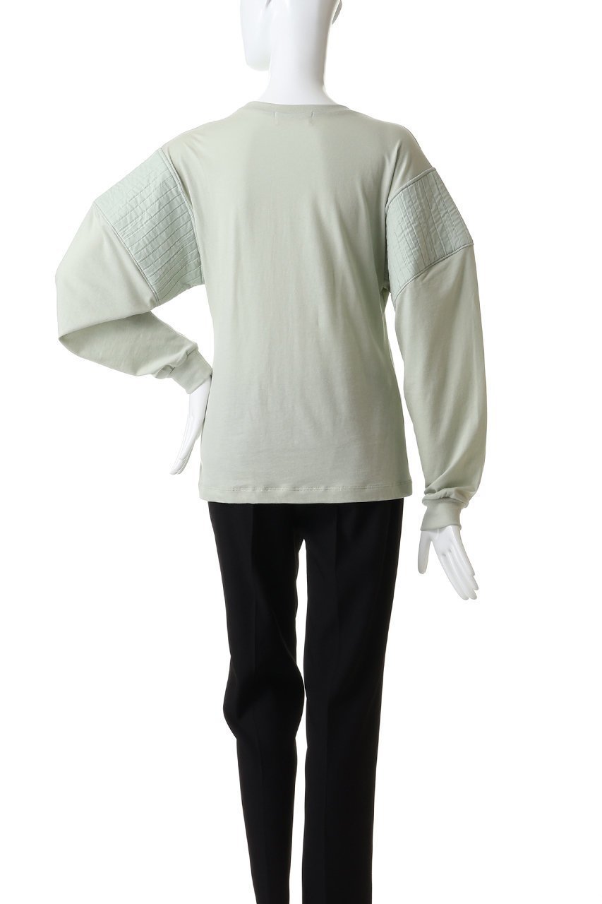 【エリオポール/heliopole】の【muller of yoshiokubo】ストライプジャカードトップ 人気、トレンドファッション・服の通販 founy(ファニー) 　ファッション　Fashion　レディースファッション　Fashion for Women　トップス・カットソー　Cut & Sew Tops　シャツ・ブラウス・オフィスカジュアル　Elegant Blouses & Button-Ups　ロングTシャツ・Tシャツ　Longline T-Shirts & Tees　カットソー・ベーシックTシャツ　Cut-and-Sewn Tops / Stretch Tees & Basics　コンビ　Combo, Combination Style　ジャカード／ジャガード　Jacquard, Woven Pattern　ストライプ　Stripe, Striped Pattern　スラックス　Slacks, Dress Pants　スリーブ　Sleeve, Long Sleeve / Short Sleeve　デニム　Denim, Jeans Material　ロング　Long, Long-Length　other-4|ID: prp329100004822538 ipo3291000000035060737