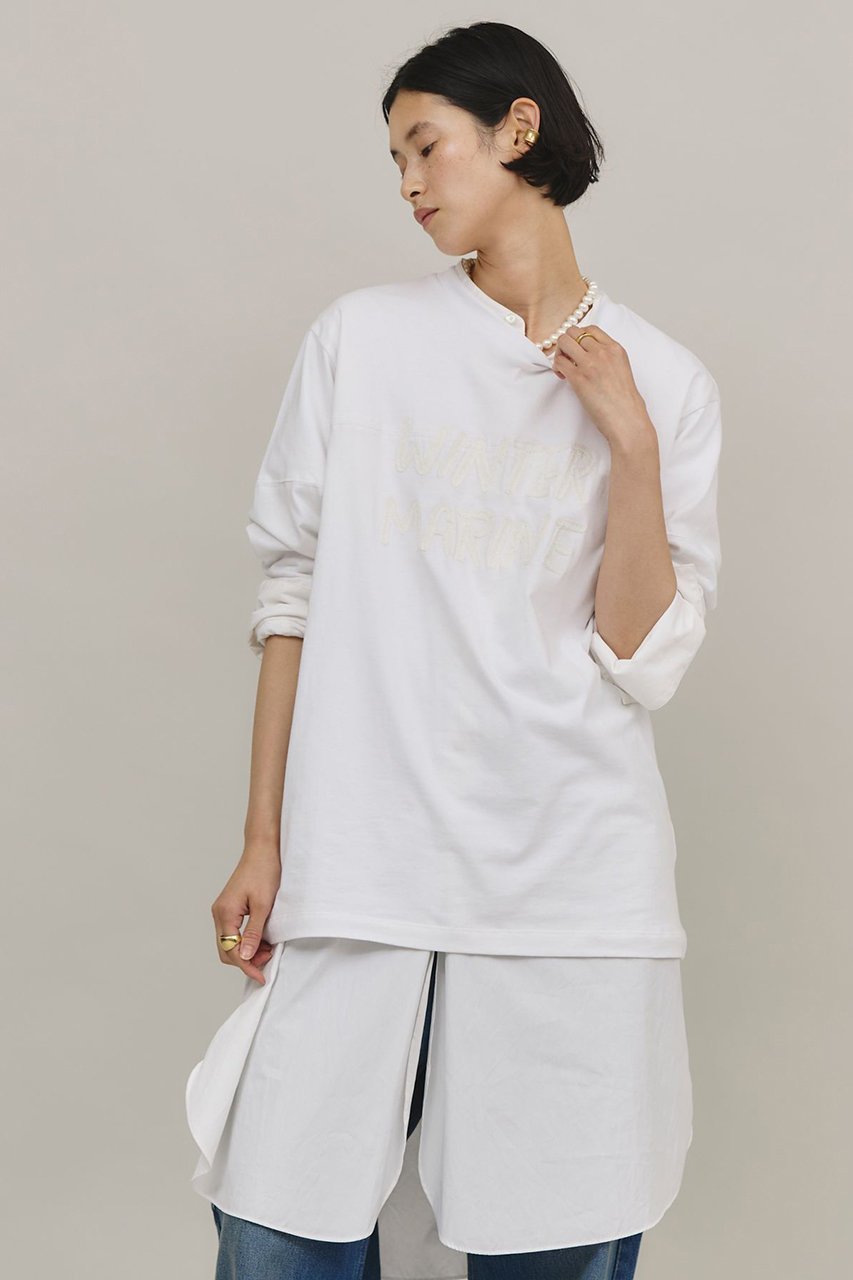 【カレンソロジー/Curensology】のWINTER MARINE Tシャツ 人気、トレンドファッション・服の通販 founy(ファニー) 　ファッション　Fashion　レディースファッション　Fashion for Women　トップス・カットソー　Cut & Sew Tops　シャツ・ブラウス・オフィスカジュアル　Elegant Blouses & Button-Ups　ロングTシャツ・Tシャツ　Longline T-Shirts & Tees　カットソー・ベーシックTシャツ　Cut-and-Sewn Tops / Stretch Tees & Basics　冬　Winter / This Winter　インド　Indian Textile　インナー　Innerwear　ジャケット　Jacket, Outerwear　スリーブ　Sleeve, Long Sleeve / Short Sleeve　ベスト　Vest, Waistcoat　ロング　Long, Long-Length　ヴィンテージ　Vintage Style　今季　This Season, Current Season　再入荷　Restock / Back in Stock　 other-1|ID: prp329100004822565 ipo3291000000035061379