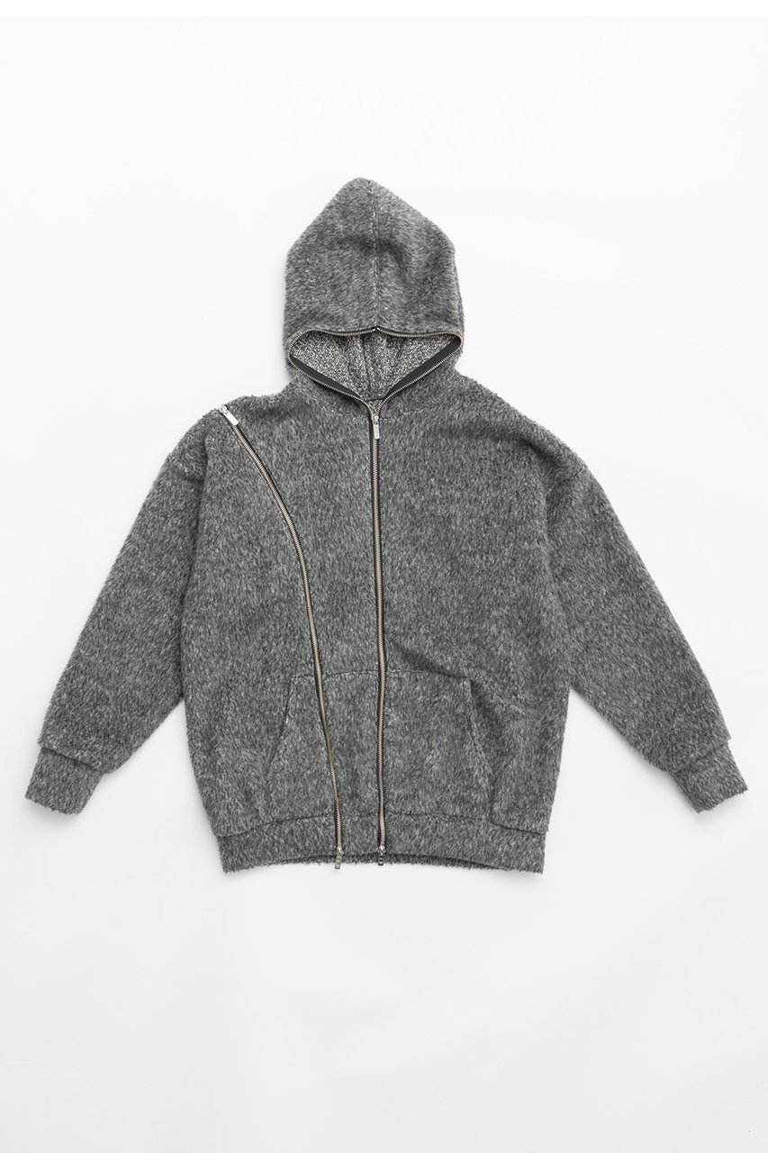 【プランク プロジェクト/PRANK PROJECT】のダブルジップシャギーパーカーDouble Zip Shaggy Hoodie インテリア・キッズ・メンズ・レディースファッション・服の通販 founy(ファニー) 　ファッション　Fashion　レディースファッション　Fashion for Women　トップス・カットソー　Cut & Sew Tops　シャツ・ブラウス・オフィスカジュアル　Elegant Blouses & Button-Ups　レディースパーカー・カジュアルフーディー　Casual Hoodies & Sweatshirts　ロングTシャツ・Tシャツ　Longline T-Shirts & Tees　スウェット・クルーネックトップス　Sweatshirts & Crewnecks / Relaxed Fit Sweat Tops　カットソー・ベーシックTシャツ　Cut-and-Sewn Tops / Stretch Tees & Basics　おすすめ　Recommended / Our Picks　コンパクト　Compact, Small Size　パーカー　Hoodie, Parka　エレガント 上品　Elegant　冬　Winter / This Winter　秋　Autumn　羽織　Haori, Light Jacket　GRY(グレー)|ID: prp329100004822567 ipo3291000000035061470