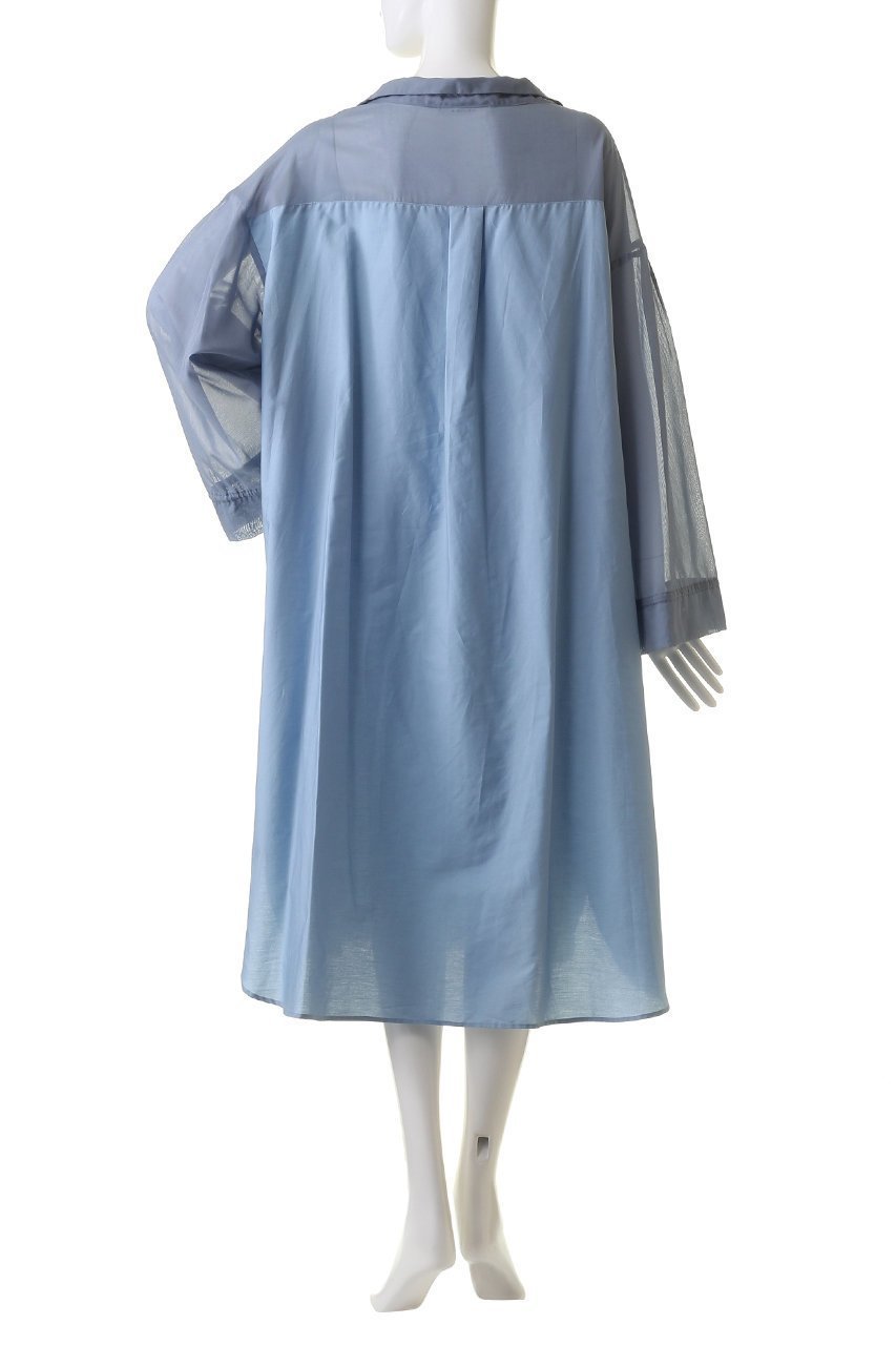 【ミディウミソリッド/MIDIUMISOLID】のsheer switching shirt OP ワンピース 人気、トレンドファッション・服の通販 founy(ファニー) 　ファッション　Fashion　レディースファッション　Fashion for Women　ワンピース　Dresses　チュニック　Tunic Tops & Dresses　サンダル　Sandals, Summer Shoes　シアー　Sheer, See-Through　シューズ　Shoes, Footwear　スリーブ　Sleeve, Long Sleeve / Short Sleeve　チュニック　Tunic, Long Top　フラット　Flat, Flat Shoes　other-4|ID: prp329100004822638 ipo3291000000035922956