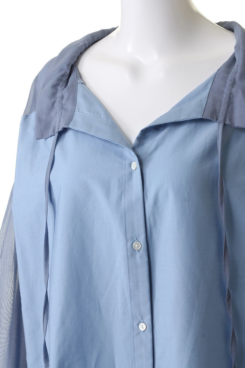 【ミディウミソリッド/MIDIUMISOLID】のsheer switching shirt OP ワンピース 人気、トレンドファッション・服の通販 founy(ファニー) 　ファッション　Fashion　レディースファッション　Fashion for Women　ワンピース　Dresses　チュニック　Tunic Tops & Dresses　サンダル　Sandals, Summer Shoes　シアー　Sheer, See-Through　シューズ　Shoes, Footwear　スリーブ　Sleeve, Long Sleeve / Short Sleeve　チュニック　Tunic, Long Top　フラット　Flat, Flat Shoes　other-5|ID: prp329100004822638 ipo3291000000035922957