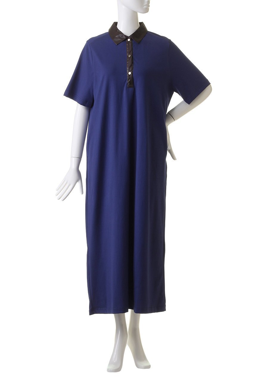 【ミディウミソリッド/MIDIUMISOLID】のwoven switching polo OP ワンピース 人気、トレンドファッション・服の通販 founy(ファニー) 　ファッション　Fashion　レディースファッション　Fashion for Women　ワンピース　Dresses　チュニック　Tunic Tops & Dresses　おすすめ　Recommended / Our Picks　なめらか　Smooth, Silky Texture　シューズ　Shoes, Footwear　スポーティ　Sporty, Casual Athletic　ダウン　Down, Puffer　チュニック　Tunic, Long Top　フラット　Flat, Flat Shoes　マキシ　Maxi, Full Length　ロング　Long, Long-Length　other-2|ID: prp329100004822641 ipo3291000000035062556