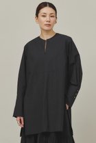 【カレンソロジー/Curensology】のタイプライタークルーブラウス 人気、トレンドファッション・服の通販 founy(ファニー) ファッション Fashion レディースファッション Fashion for Women トップス・カットソー Cut & Sew Tops シャツ・ブラウス・オフィスカジュアル Elegant Blouses & Button-Ups なめらか Smooth, Silky Texture シンプル Simple, Minimal スリーブ Sleeve, Long Sleeve / Short Sleeve セットアップ Set-Up, Coordinated Outfit タイプライター Typewriter Fabric, Crisp Cotton チュニック Tunic, Long Top バランス Balance, Style Balance ボトム Bottoms, Lower Wear ロング Long, Long-Length 再入荷 Restock / Back in Stock thumbnail ブラック|ID: prp329100004822692 ipo3291000000035063105