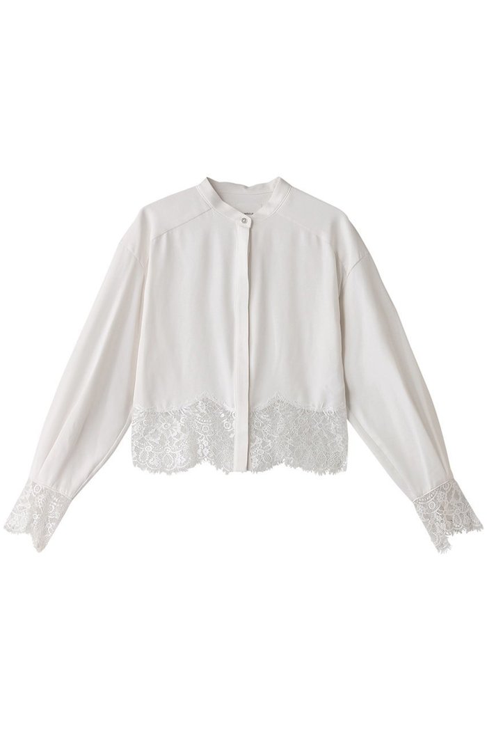 【ミディウミソリッド/MIDIUMISOLID】のlace cutwork shirt シャツ インテリア・キッズ・メンズ・レディースファッション・服の通販 founy(ファニー) https://founy.com/ ファッション Fashion レディースファッション Fashion for Women トップス・カットソー Cut & Sew Tops シャツ・ブラウス・オフィスカジュアル Elegant Blouses & Button-Ups サテン Satin, Glossy Fabric スリーブ Sleeve, Long Sleeve / Short Sleeve パーティ Party, Party Style レース Lace, Lace Fabric ロング Long, Long-Length |ID: prp329100004822740 ipo3291000000035781543