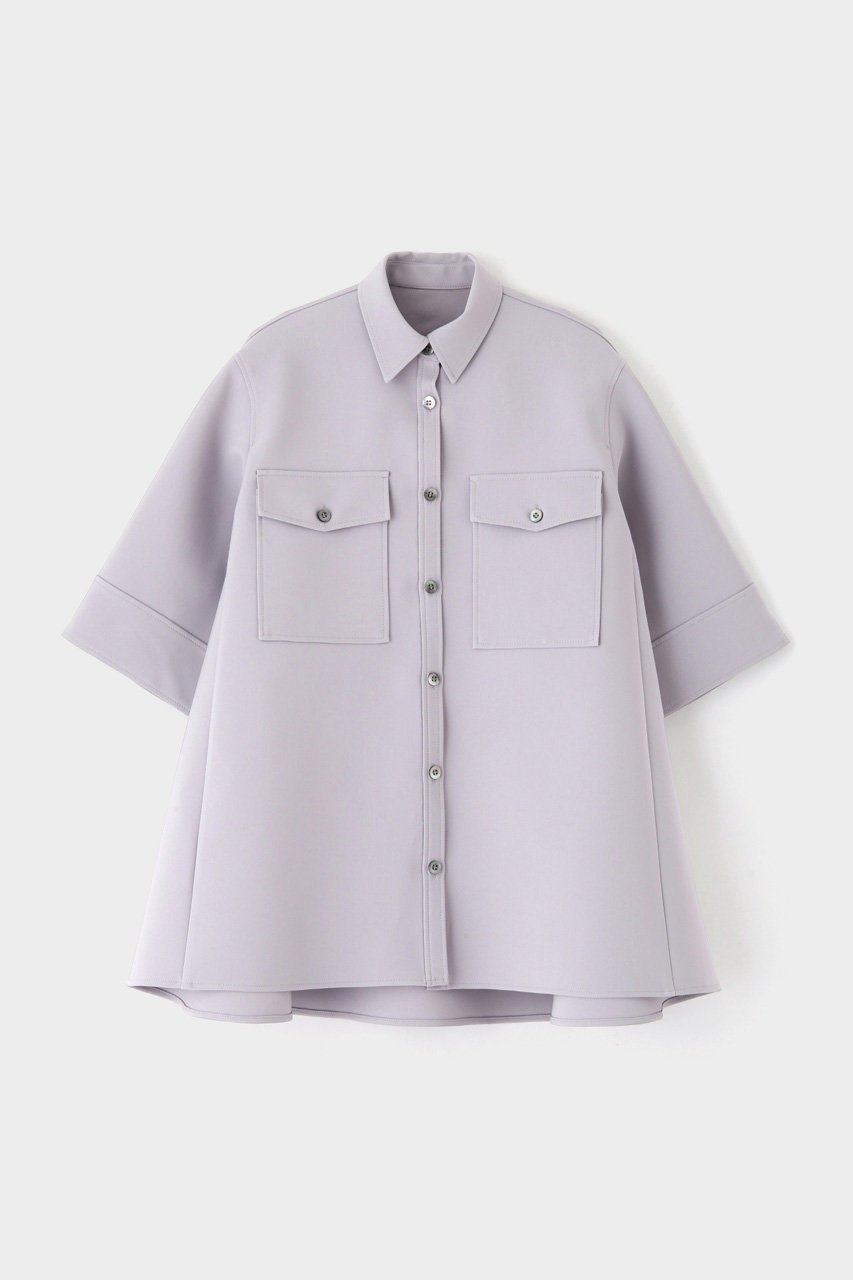 【ル フィル/LE PHIL】のドライタッチボンディングシャツ インテリア・キッズ・メンズ・レディースファッション・服の通販 founy(ファニー) 　ファッション　Fashion　レディースファッション　Fashion for Women　トップス・カットソー　Cut & Sew Tops　シャツ・ブラウス・オフィスカジュアル　Elegant Blouses & Button-Ups　インナー　Innerwear　コンパクト　Compact, Small Size　ショート　Short, Short Length　スリーブ　Sleeve, Long Sleeve / Short Sleeve　ツイル　Twist, Twisted Detail　ハーフ　Half, Half-Length　バランス　Balance, Style Balance　ボンディング　Bonding, Bonded Fabric　エレガント 上品　Elegant　羽織　Haori, Light Jacket　グレー|ID: prp329100004822751 ipo3291000000035063916