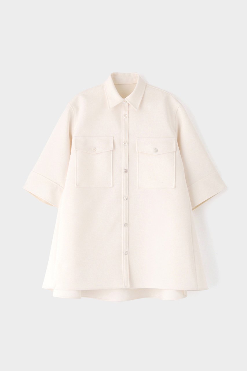 【ル フィル/LE PHIL】のドライタッチボンディングシャツ インテリア・キッズ・メンズ・レディースファッション・服の通販 founy(ファニー) 　ファッション　Fashion　レディースファッション　Fashion for Women　トップス・カットソー　Cut & Sew Tops　シャツ・ブラウス・オフィスカジュアル　Elegant Blouses & Button-Ups　インナー　Innerwear　コンパクト　Compact, Small Size　ショート　Short, Short Length　スリーブ　Sleeve, Long Sleeve / Short Sleeve　ツイル　Twist, Twisted Detail　ハーフ　Half, Half-Length　バランス　Balance, Style Balance　ボンディング　Bonding, Bonded Fabric　エレガント 上品　Elegant　羽織　Haori, Light Jacket　ホワイト|ID: prp329100004822751 ipo3291000000035063918