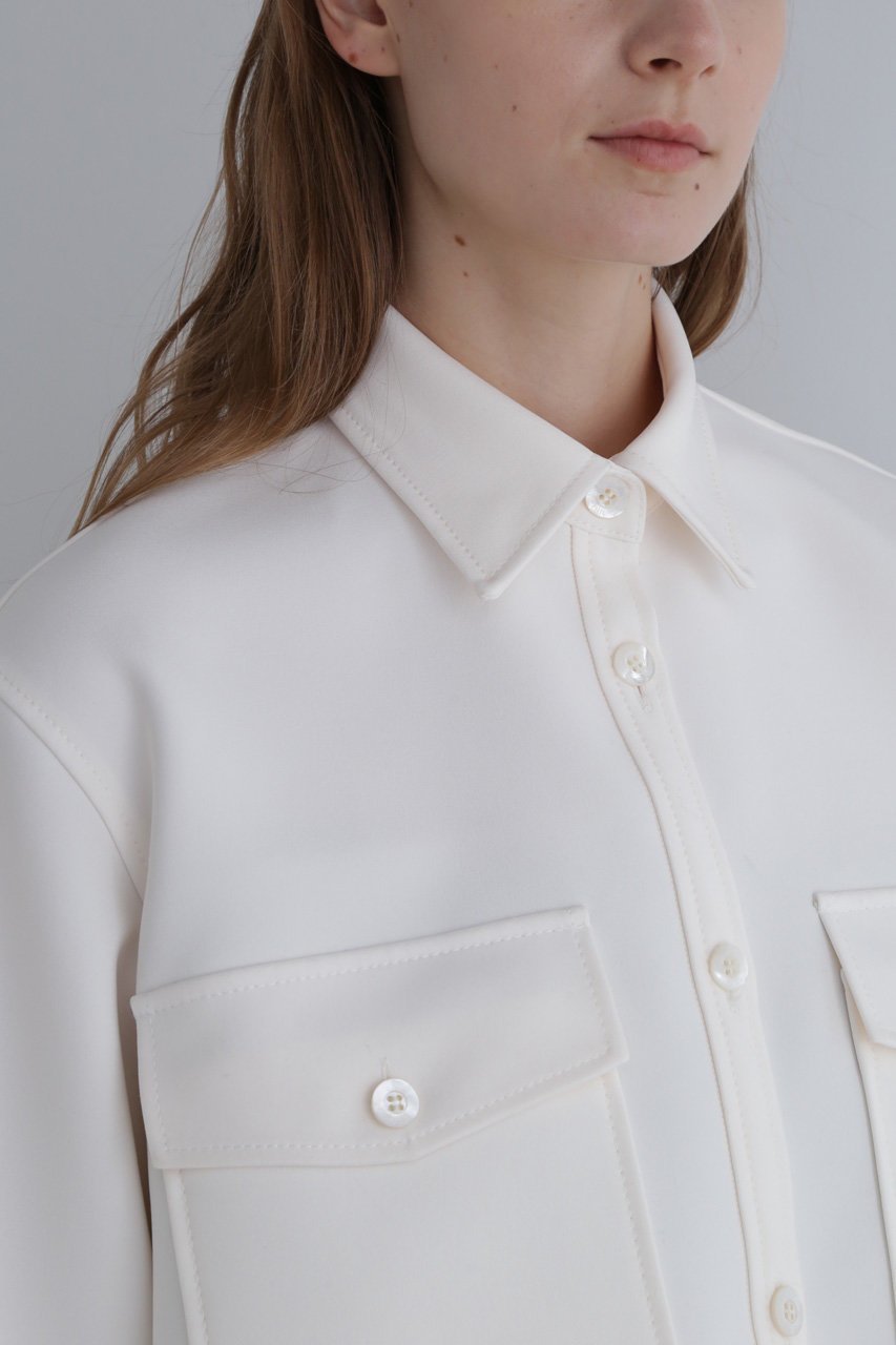 【ル フィル/LE PHIL】のドライタッチボンディングシャツ 人気、トレンドファッション・服の通販 founy(ファニー) 　ファッション　Fashion　レディースファッション　Fashion for Women　トップス・カットソー　Cut & Sew Tops　シャツ・ブラウス・オフィスカジュアル　Elegant Blouses & Button-Ups　インナー　Innerwear　コンパクト　Compact, Small Size　ショート　Short, Short Length　スリーブ　Sleeve, Long Sleeve / Short Sleeve　ツイル　Twist, Twisted Detail　ハーフ　Half, Half-Length　バランス　Balance, Style Balance　ボンディング　Bonding, Bonded Fabric　エレガント 上品　Elegant　羽織　Haori, Light Jacket　other-2|ID: prp329100004822751 ipo3291000000035063920