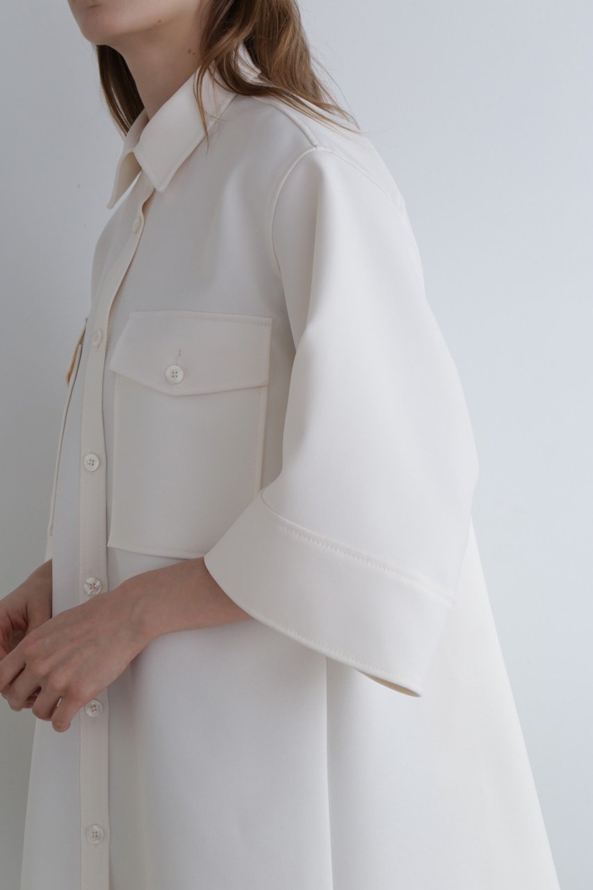 【ル フィル/LE PHIL】のドライタッチボンディングシャツ 人気、トレンドファッション・服の通販 founy(ファニー) 　ファッション　Fashion　レディースファッション　Fashion for Women　トップス・カットソー　Cut & Sew Tops　シャツ・ブラウス・オフィスカジュアル　Elegant Blouses & Button-Ups　インナー　Innerwear　コンパクト　Compact, Small Size　ショート　Short, Short Length　スリーブ　Sleeve, Long Sleeve / Short Sleeve　ツイル　Twist, Twisted Detail　ハーフ　Half, Half-Length　バランス　Balance, Style Balance　ボンディング　Bonding, Bonded Fabric　エレガント 上品　Elegant　羽織　Haori, Light Jacket　other-3|ID: prp329100004822751 ipo3291000000035063921