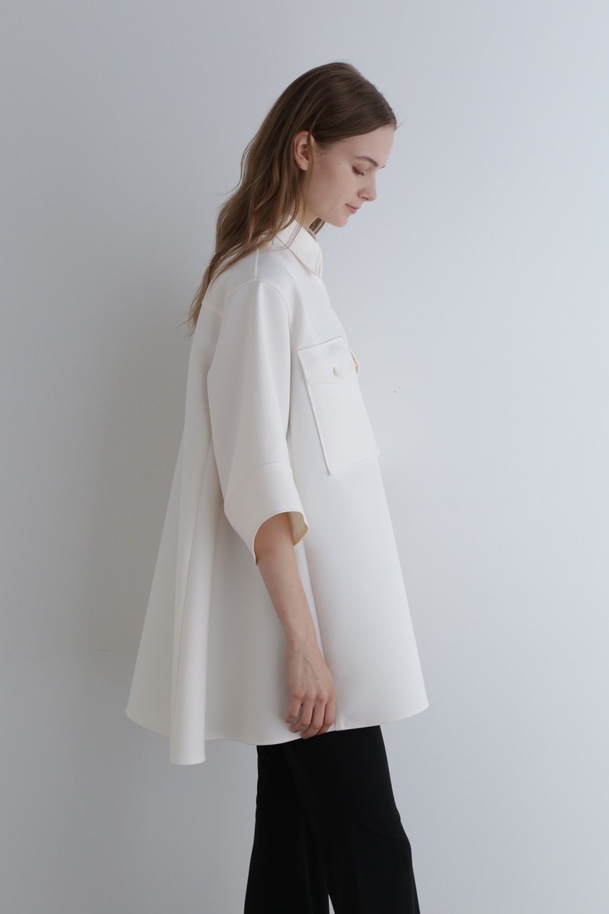 【ル フィル/LE PHIL】のドライタッチボンディングシャツ 人気、トレンドファッション・服の通販 founy(ファニー) 　ファッション　Fashion　レディースファッション　Fashion for Women　トップス・カットソー　Cut & Sew Tops　シャツ・ブラウス・オフィスカジュアル　Elegant Blouses & Button-Ups　インナー　Innerwear　コンパクト　Compact, Small Size　ショート　Short, Short Length　スリーブ　Sleeve, Long Sleeve / Short Sleeve　ツイル　Twist, Twisted Detail　ハーフ　Half, Half-Length　バランス　Balance, Style Balance　ボンディング　Bonding, Bonded Fabric　エレガント 上品　Elegant　羽織　Haori, Light Jacket　other-6|ID: prp329100004822751 ipo3291000000035063926