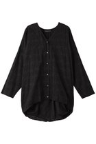 【ミズイロ インド/mizuiro ind】のjacquard V neck cocoon shirt シャツ 人気、トレンドファッション・服の通販 founy(ファニー) ファッション Fashion レディースファッション Fashion for Women トップス・カットソー Cut & Sew Tops シャツ・ブラウス・オフィスカジュアル Elegant Blouses & Button-Ups おすすめ Recommended / Our Picks ギャザー Gathered, Ruffled シアー Sheer, See-Through ジャカード／ジャガード Jacquard, Woven Pattern スリーブ Sleeve, Long Sleeve / Short Sleeve セットアップ Set-Up, Coordinated Outfit ロング Long, Long-Length thumbnail black|ID: prp329100004822753 ipo3291000000035064018