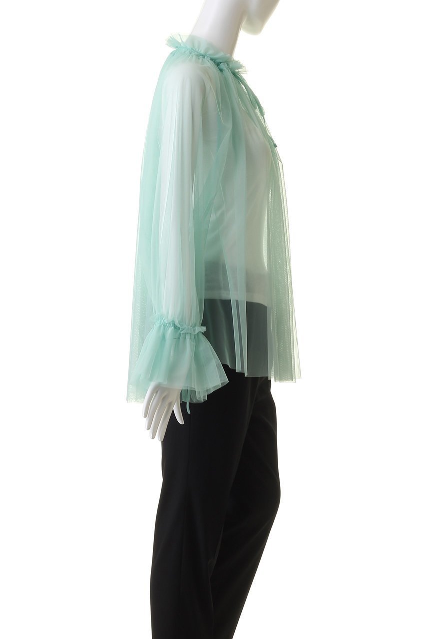 【ミディウミソリッド/MIDIUMISOLID】のtulle gathered blouse ブラウス 人気、トレンドファッション・服の通販 founy(ファニー) 　ファッション　Fashion　レディースファッション　Fashion for Women　トップス・カットソー　Cut & Sew Tops　シャツ・ブラウス・オフィスカジュアル　Elegant Blouses & Button-Ups　おすすめ　Recommended / Our Picks　インナー　Innerwear　エアリー　Airy Texture　ギャザー　Gathered, Ruffled　シアー　Sheer, See-Through　スリーブ　Sleeve, Long Sleeve / Short Sleeve　チュール　Tulip, Tulip Motif　ノースリーブ　Sleeveless, No-Sleeve　ロング　Long, Long-Length　今季　This Season, Current Season　other-3|ID: prp329100004822754 ipo3291000000035064036