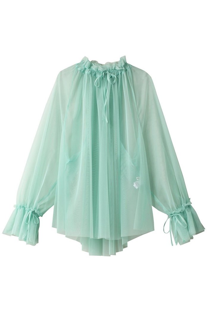 【ミディウミソリッド/MIDIUMISOLID】のtulle gathered blouse ブラウス インテリア・キッズ・メンズ・レディースファッション・服の通販 founy(ファニー) https://founy.com/ ファッション Fashion レディースファッション Fashion for Women トップス・カットソー Cut & Sew Tops シャツ・ブラウス・オフィスカジュアル Elegant Blouses & Button-Ups おすすめ Recommended / Our Picks インナー Innerwear エアリー Airy Texture ギャザー Gathered, Ruffled シアー Sheer, See-Through スリーブ Sleeve, Long Sleeve / Short Sleeve チュール Tulip, Tulip Motif ノースリーブ Sleeveless, No-Sleeve ロング Long, Long-Length 今季 This Season, Current Season |ID: prp329100004822754 ipo3291000000035333449