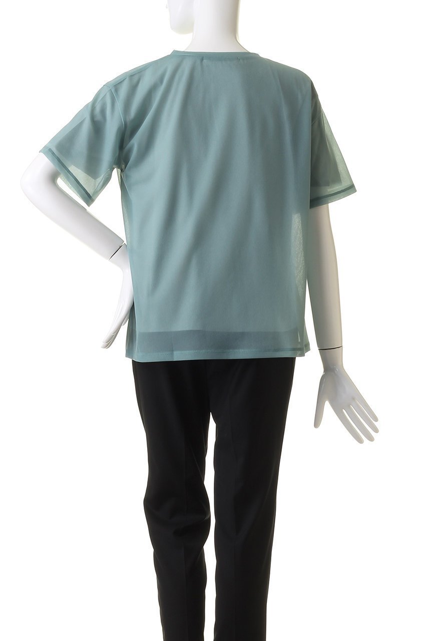 【ミディウミソリッド/MIDIUMISOLID】のsheer layered PO プルオーバー 人気、トレンドファッション・服の通販 founy(ファニー) 　ファッション　Fashion　レディースファッション　Fashion for Women　トップス・カットソー　Cut & Sew Tops　シャツ・ブラウス・オフィスカジュアル　Elegant Blouses & Button-Ups　カジュアルプルオーバー・ニットトップス　Pullovers & Knit Tops / Casual Pullovers　おすすめ　Recommended / Our Picks　シアー　Sheer, See-Through　ショート　Short, Short Length　シンプル　Simple, Minimal　スリーブ　Sleeve, Long Sleeve / Short Sleeve　デニム　Denim, Jeans Material　トレンド　Trend, Trending Now　エレガント 上品　Elegant　夏　Summer　other-4|ID: prp329100004822755 ipo3291000000035064058