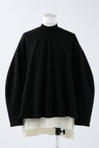 【エンフォルド/ENFOLD】のダブルクロス ニットレイヤー P.O/プルオーバー ブラック|ID: prp329100004822761 ipo3291000000035064112