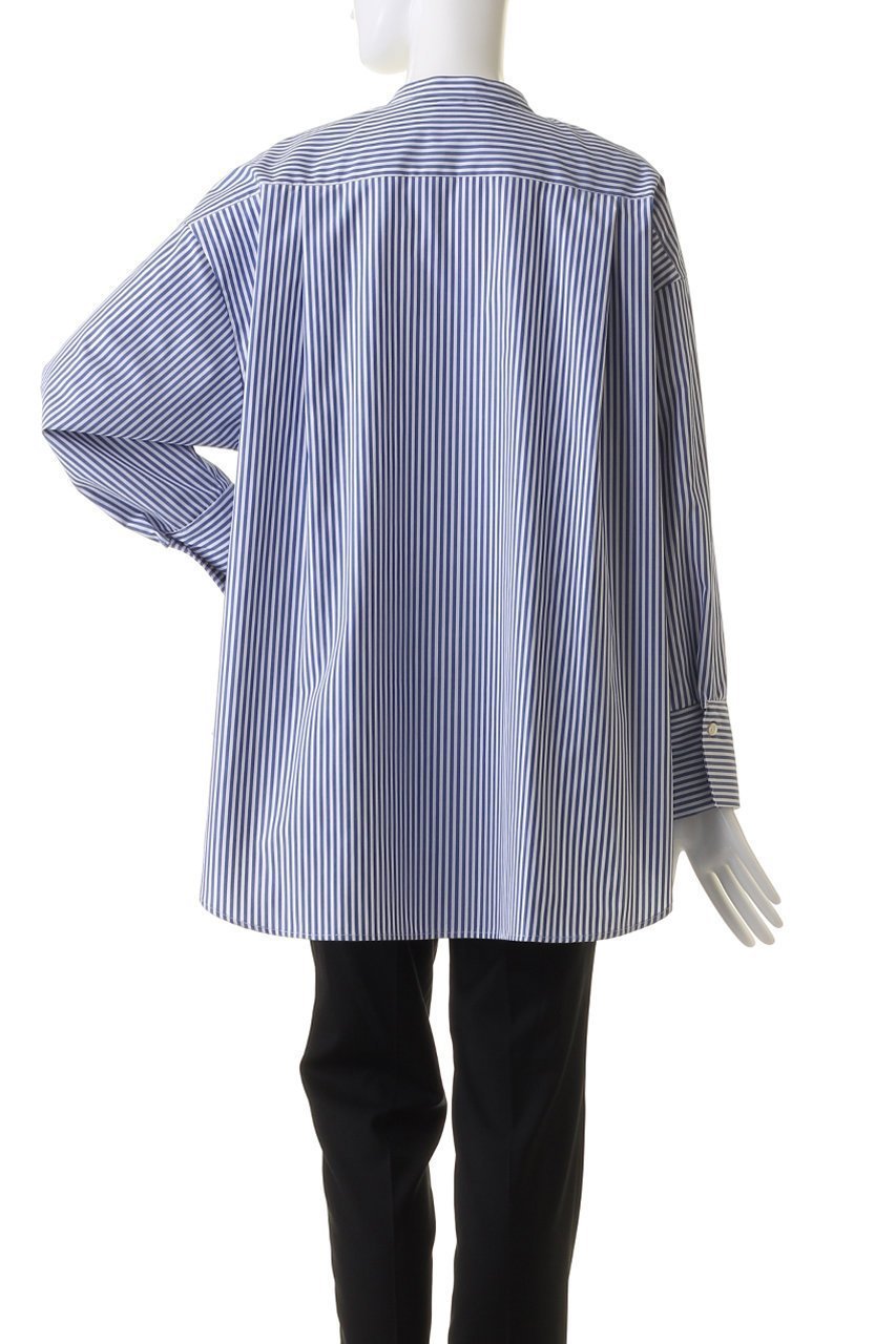 【ミディウミソリッド/MIDIUMISOLID】のband collar shirt シャツ 人気、トレンドファッション・服の通販 founy(ファニー) 　ファッション　Fashion　レディースファッション　Fashion for Women　トップス・カットソー　Cut & Sew Tops　シャツ・ブラウス・オフィスカジュアル　Elegant Blouses & Button-Ups　スタイリッシュ　Stylish, Fashionable　ストライプ　Stripe, Striped Pattern　スリーブ　Sleeve, Long Sleeve / Short Sleeve　ロング　Long, Long-Length　エレガント 上品　Elegant　other-4|ID: prp329100004822762 ipo3291000000035781595