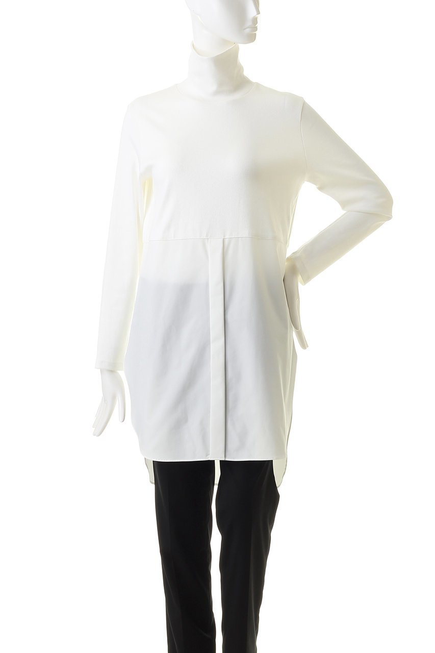 【ル フィル/LE PHIL】のSOLOTEXブロードコンビブラウス 人気、トレンドファッション・服の通販 founy(ファニー) 　ファッション　Fashion　レディースファッション　Fashion for Women　トップス・カットソー　Cut & Sew Tops　シャツ・ブラウス・オフィスカジュアル　Elegant Blouses & Button-Ups　コンビ　Combo, Combination Style　ストレッチ　Stretch, Stretchy Fabric　スリット　Slit, Slit Detail　スリーブ　Sleeve, Long Sleeve / Short Sleeve　フロント　Front, Front Design　ロング　Long, Long-Length　other-2|ID: prp329100004822765 ipo3291000000035064192