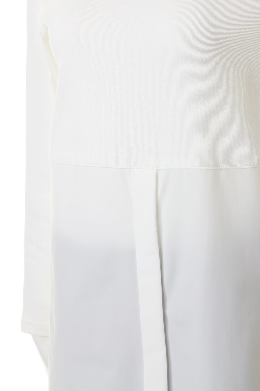 【ル フィル/LE PHIL】のSOLOTEXブロードコンビブラウス 人気、トレンドファッション・服の通販 founy(ファニー) 　ファッション　Fashion　レディースファッション　Fashion for Women　トップス・カットソー　Cut & Sew Tops　シャツ・ブラウス・オフィスカジュアル　Elegant Blouses & Button-Ups　コンビ　Combo, Combination Style　ストレッチ　Stretch, Stretchy Fabric　スリット　Slit, Slit Detail　スリーブ　Sleeve, Long Sleeve / Short Sleeve　フロント　Front, Front Design　ロング　Long, Long-Length　other-5|ID: prp329100004822765 ipo3291000000035064196