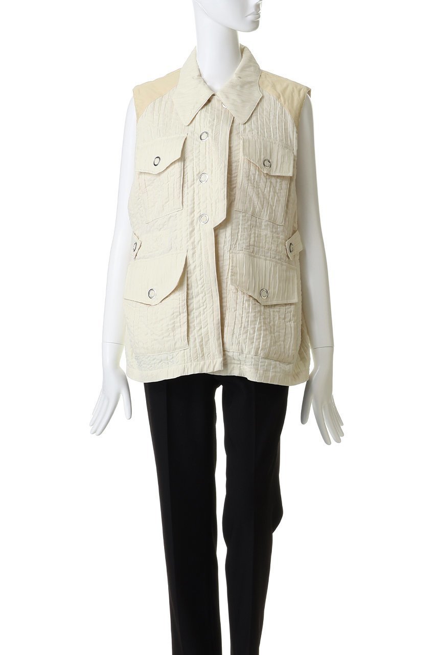 【エリオポール/heliopole】の【muller of yoshiokubo】ストライプジャカードベスト 人気、トレンドファッション・服の通販 founy(ファニー) 　ファッション　Fashion　レディースファッション　Fashion for Women　アウター　Coat / Outerwear Collection　レディースジャケット・軽アウター　Jackets　コンビ　Combo, Combination Style　ジャカード／ジャガード　Jacquard, Woven Pattern　ジャケット　Jacket, Outerwear　スウェット / スエット　Sweatshirt, Sweatwear　ストライプ　Stripe, Striped Pattern　トレンド　Trend, Trending Now　ベスト　Vest, Waistcoat　ポケット　Pocket, Pocket Detail　other-2|ID: prp329100004822786 ipo3291000000035064668