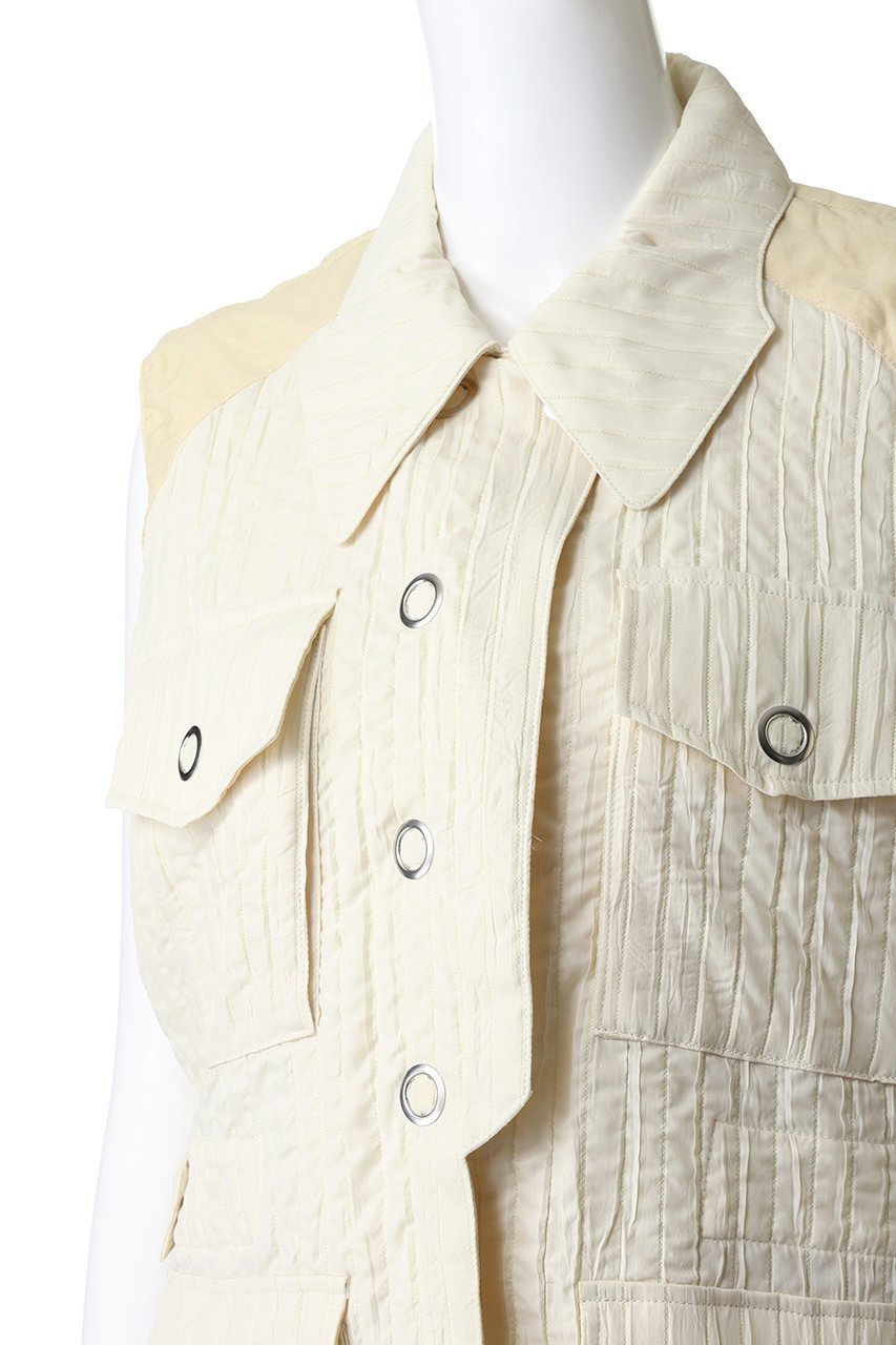 【エリオポール/heliopole】の【muller of yoshiokubo】ストライプジャカードベスト 人気、トレンドファッション・服の通販 founy(ファニー) 　ファッション　Fashion　レディースファッション　Fashion for Women　アウター　Coat / Outerwear Collection　レディースジャケット・軽アウター　Jackets　コンビ　Combo, Combination Style　ジャカード／ジャガード　Jacquard, Woven Pattern　ジャケット　Jacket, Outerwear　スウェット / スエット　Sweatshirt, Sweatwear　ストライプ　Stripe, Striped Pattern　トレンド　Trend, Trending Now　ベスト　Vest, Waistcoat　ポケット　Pocket, Pocket Detail　other-5|ID: prp329100004822786 ipo3291000000035064672