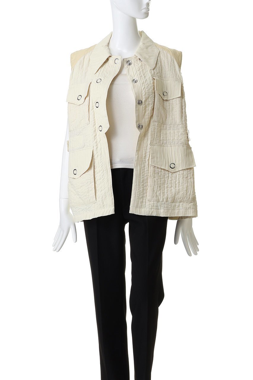 【エリオポール/heliopole】の【muller of yoshiokubo】ストライプジャカードベスト 人気、トレンドファッション・服の通販 founy(ファニー) 　ファッション　Fashion　レディースファッション　Fashion for Women　アウター　Coat / Outerwear Collection　レディースジャケット・軽アウター　Jackets　コンビ　Combo, Combination Style　ジャカード／ジャガード　Jacquard, Woven Pattern　ジャケット　Jacket, Outerwear　スウェット / スエット　Sweatshirt, Sweatwear　ストライプ　Stripe, Striped Pattern　トレンド　Trend, Trending Now　ベスト　Vest, Waistcoat　ポケット　Pocket, Pocket Detail　other-7|ID: prp329100004822786 ipo3291000000035064674