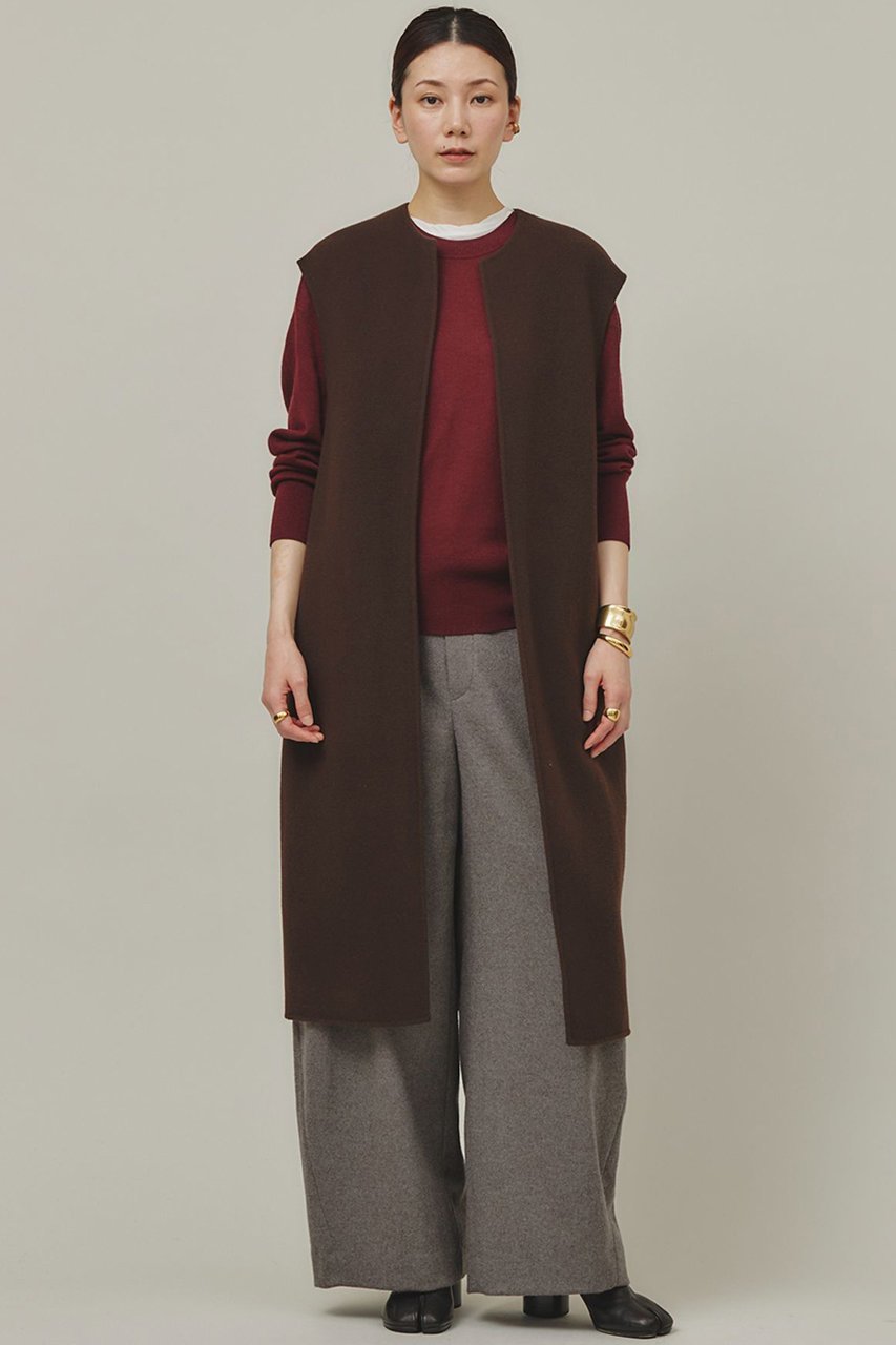 【カレンソロジー/Curensology】のマンテコリバーロングベスト インテリア・キッズ・メンズ・レディースファッション・服の通販 founy(ファニー) ファッション Fashion レディースファッション Fashion for Women アウター Coat / Outerwear Collection レディースジャケット・軽アウター Jackets カットソー Cut and Sewn Top ジャケット Jacket, Outerwear スタイリッシュ Stylish, Fashionable ベスト Vest, Waistcoat ボトム Bottoms, Lower Wear ロング Long, Long-Length ワイド Wide, Wide Fit エレガント 上品 Elegant 人気 Popular, Best Seller 再入荷 Restock / Back in Stock 別注 Limited Edition, Custom Order ブラウン|ID: prp329100004822809 ipo3291000000035065220