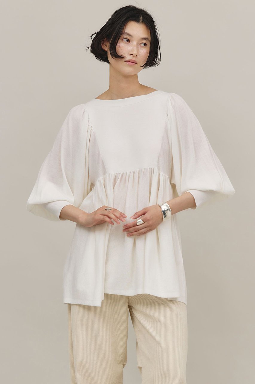 【カレンソロジー/Curensology】のギャザーニットプルオーバー 人気、トレンドファッション・服の通販 founy(ファニー) 　ファッション　Fashion　レディースファッション　Fashion for Women　トップス・カットソー　Cut & Sew Tops　ニット　Knit Tops & Sweaters　カジュアルプルオーバー・ニットトップス　Pullovers & Knit Tops / Casual Pullovers　ギャザー　Gathered, Ruffled　ワイド　Wide, Wide Fit　再入荷　Restock / Back in Stock　 other-1|ID: prp329100004822874 ipo3291000000035066798