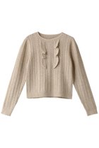 【アルアバイル/allureville】の【Loulou Willoughby】フロントフリルラメプルオーバー 人気、トレンドファッション・服の通販 founy(ファニー) ファッション Fashion レディースファッション Fashion for Women トップス・カットソー Cut & Sew Tops ニット Knit Tops & Sweaters カジュアルプルオーバー・ニットトップス Pullovers & Knit Tops / Casual Pullovers スパンコール Sequins, Sequin Embellishment フェミニン Feminine, Girly フリル Frill, Ruffle thumbnail ベージュ|ID: prp329100004822875 ipo3291000000035066817