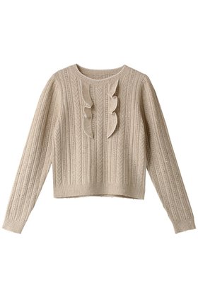 【アルアバイル/allureville】 【Loulou Willoughby】フロントフリルラメプルオーバー人気、トレンドファッション・服の通販 founy(ファニー) ファッション Fashion レディースファッション Fashion for Women トップス・カットソー Cut & Sew Tops ニット Knit Tops & Sweaters カジュアルプルオーバー・ニットトップス Pullovers & Knit Tops / Casual Pullovers スパンコール Sequins, Sequin Embellishment フェミニン Feminine, Girly フリル Frill, Ruffle |ID:prp329100004822875